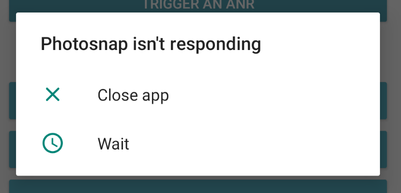 Android application not responding