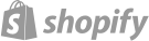 Grey logo for Shopify brand.